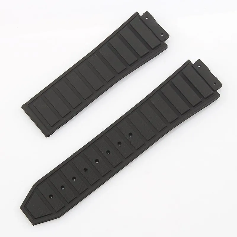 Watch Bands Black 29 19mm Convex Mouth Rubber Watchband for Hublo t Big Ban gステンレス鋼の展開クラスプStrap3085307d