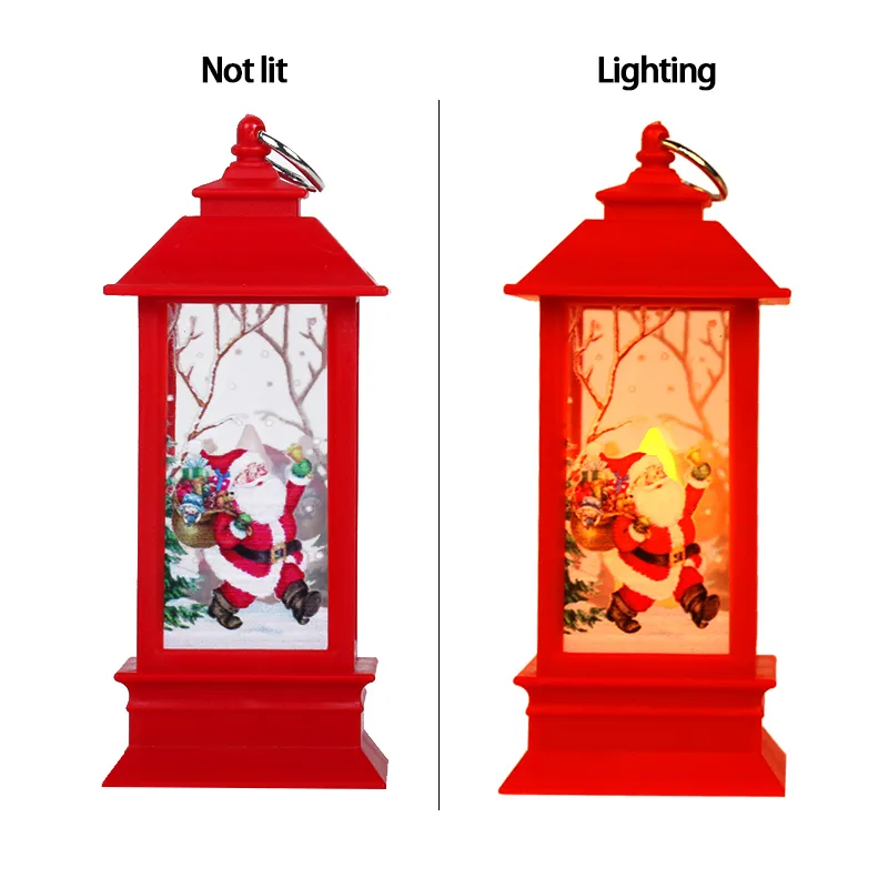 Christmas Decorations For Home Lantern Led Candle Tea light Candles Xmas Tree Ornaments Santa Claus Elk Lamp Kerst Year Gift Y201020