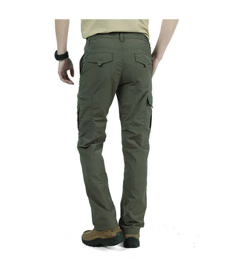 Men Thin Tactical Pants Breathable Summer Casual Military Trousers Male Waterproof Quick Dry Cargo Mens Slim Sweatpants 210715