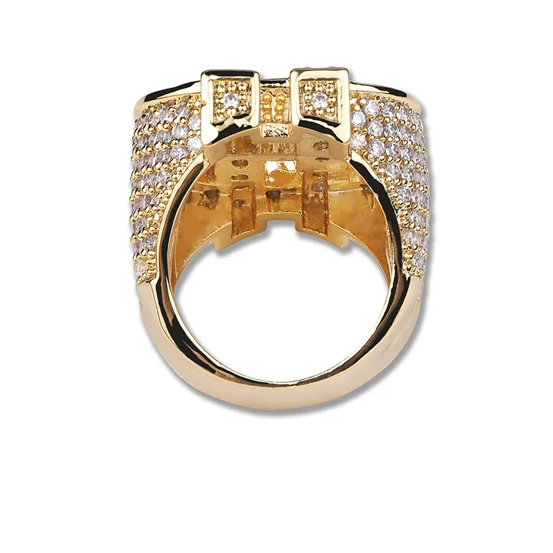 Мужские кольца в стиле хип-хоп, ювелирные изделия, знак доллара, драгоценный камень, циркон, модные большие золотые кольца2343511