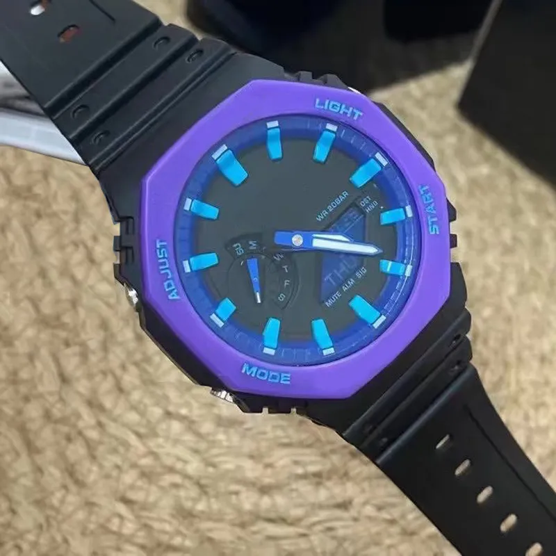 Brand Wrist Watches LED Dual Display Men's Women Girl Full-featured Casual Sports Royal Oak Analog Electronic Digital Ladies Clock
