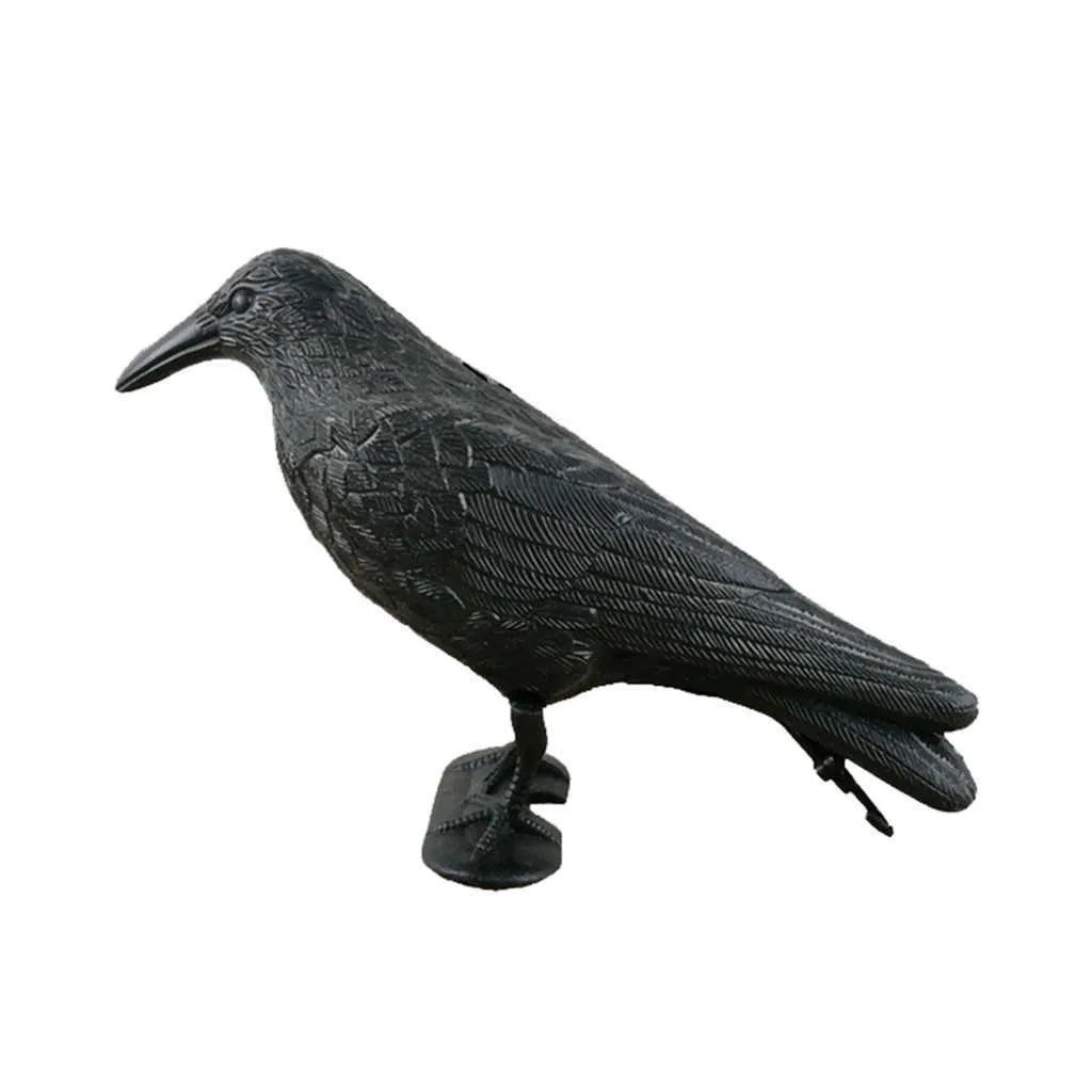 Simulering Jakt Bait Decoration Plastic Scary Bird Tool Garden Crow Jewelry Q08119625404