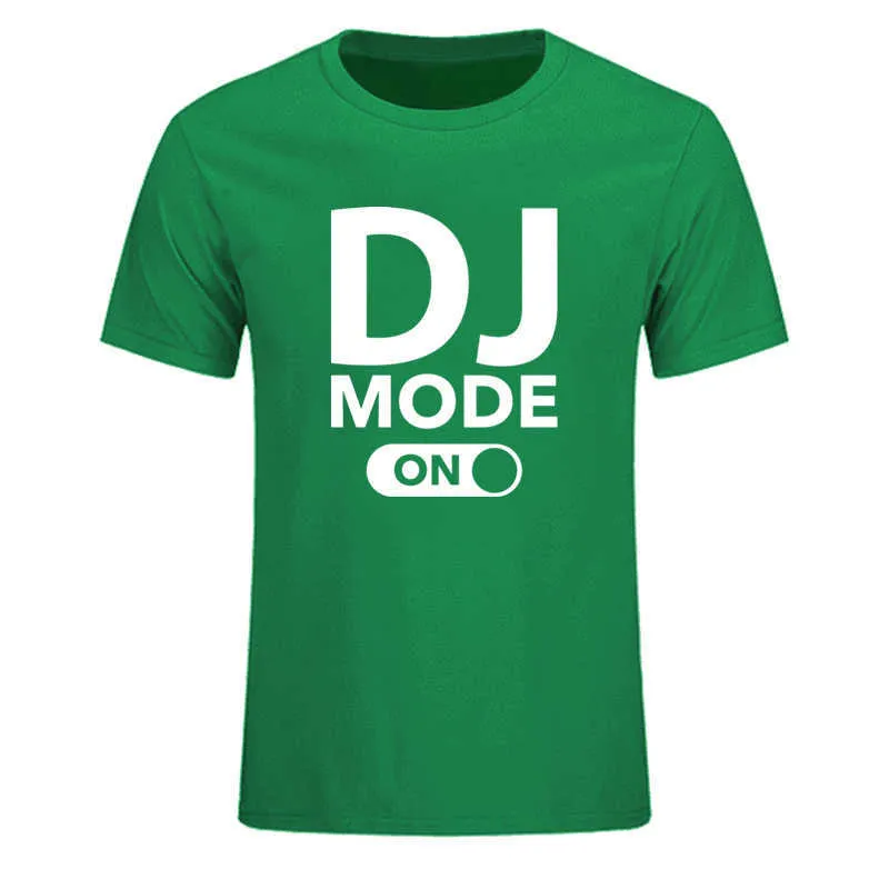 남성 티셔츠 DJ 모드 T 셔츠에 100 % 코튼 재미 있은 디자인 인쇄 짧은 소매 옴므 카메인 힙합 탑 티 210629