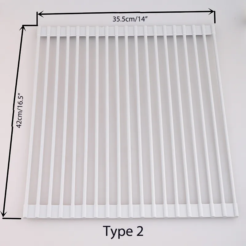 Role up rack de secagem sobre pia de pia multiuso silicone tat de secagem tapete cinza extra grande y2004295789739