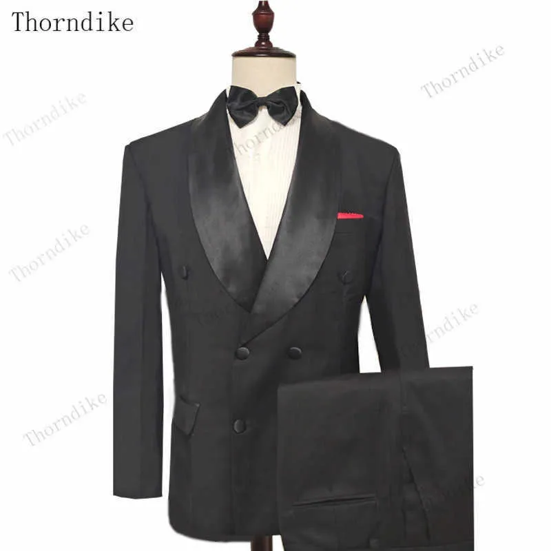 Thorndike 2020 nouveau costume de bal de mariage masculin vert Slim Fit smoking hommes formel affaires vêtements de travail costumes 3 pièces ensemble veste + pantalon + gilet X0909