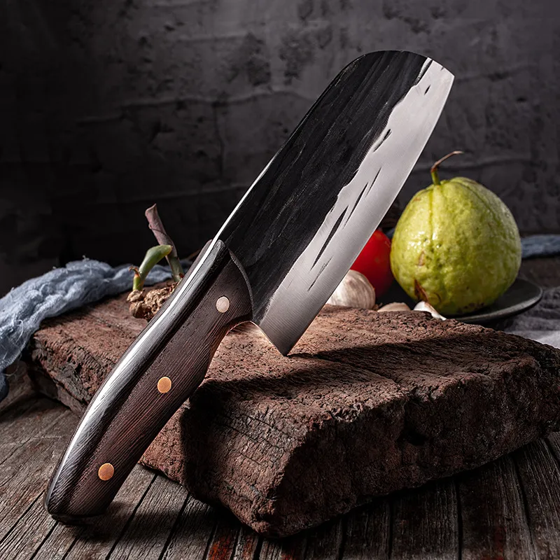 Edelstahl geschmiedete Küchenmesser Chinesisches Messer scharfe Klingen Fleisch Cleaver Hacker Messer Küche Gemüse Cutter286e
