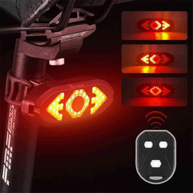 Feu arrière de sécurité pour vélo, lampe à haute luminosité, Charge USB, Signal lumineux pour la conduite nocturne, compagnon de Cycle, accessoires Y1119