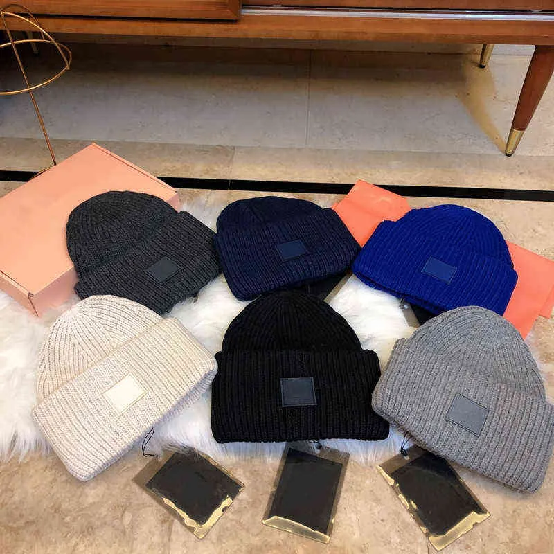 Inverno adulto malha chapéus feminino homem casal combinando outwear chapéu simples quente gorro 211122226c
