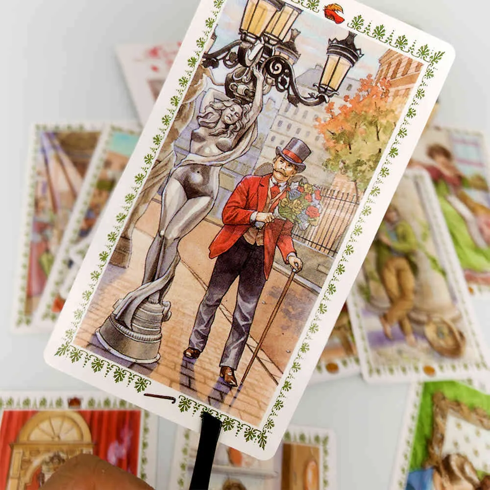 Cartes de tarot romantiques par Lo Scarabeo Esoteric Fortune Telling Loscarabeo cinq langues : Anglais Espagnol Français Italien Allemand saleUOXC