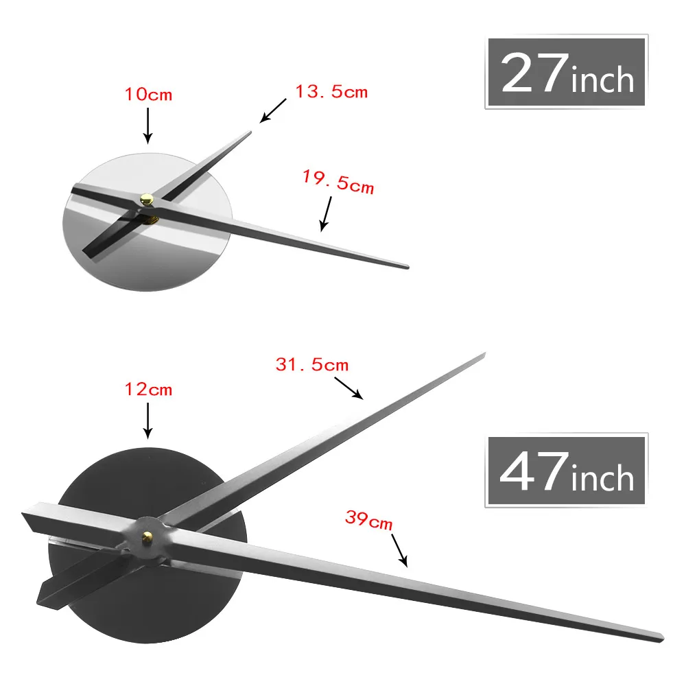 クッキングツールDIY巨大な時計フレームレス大時計ビッグキッチンウォールステッカーホロロロジー装飾デザインホーム210310