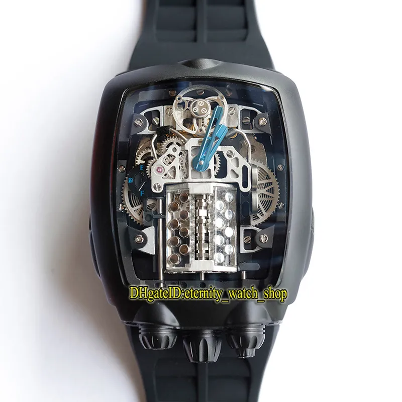 Eternity Sport Watches最新の製品スーパーランニング16シリンダーエンジンダイヤルエピックXクロノカルV16オートマチックメンズウォッチPVDブラック257B