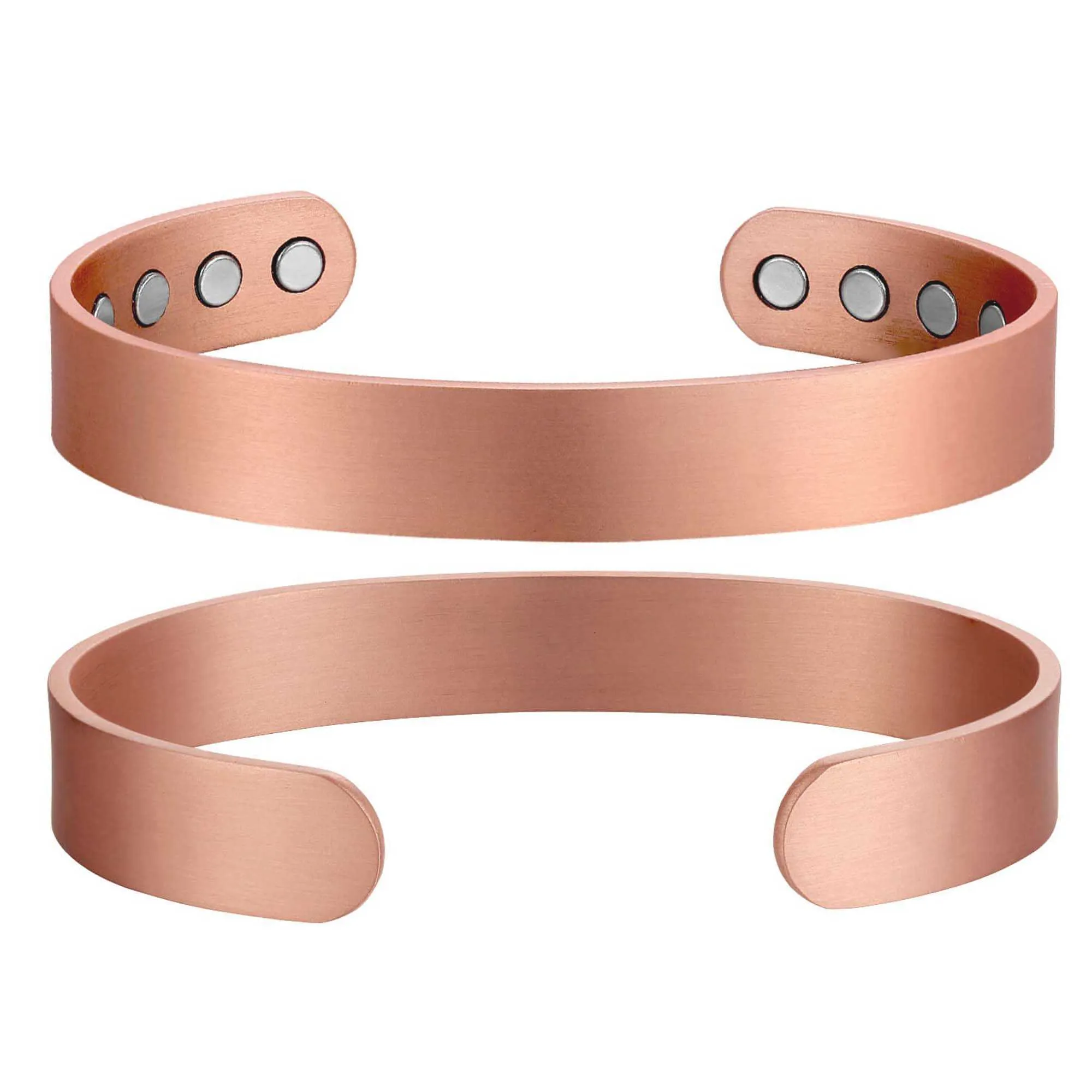 Bracelet Magnétique Cuivre Style Classique Manchette Bracelets Réglables Femme Santé Arthrite Guérison Bracelets En Cuivre pour Hommes 8 Aimants Q0717