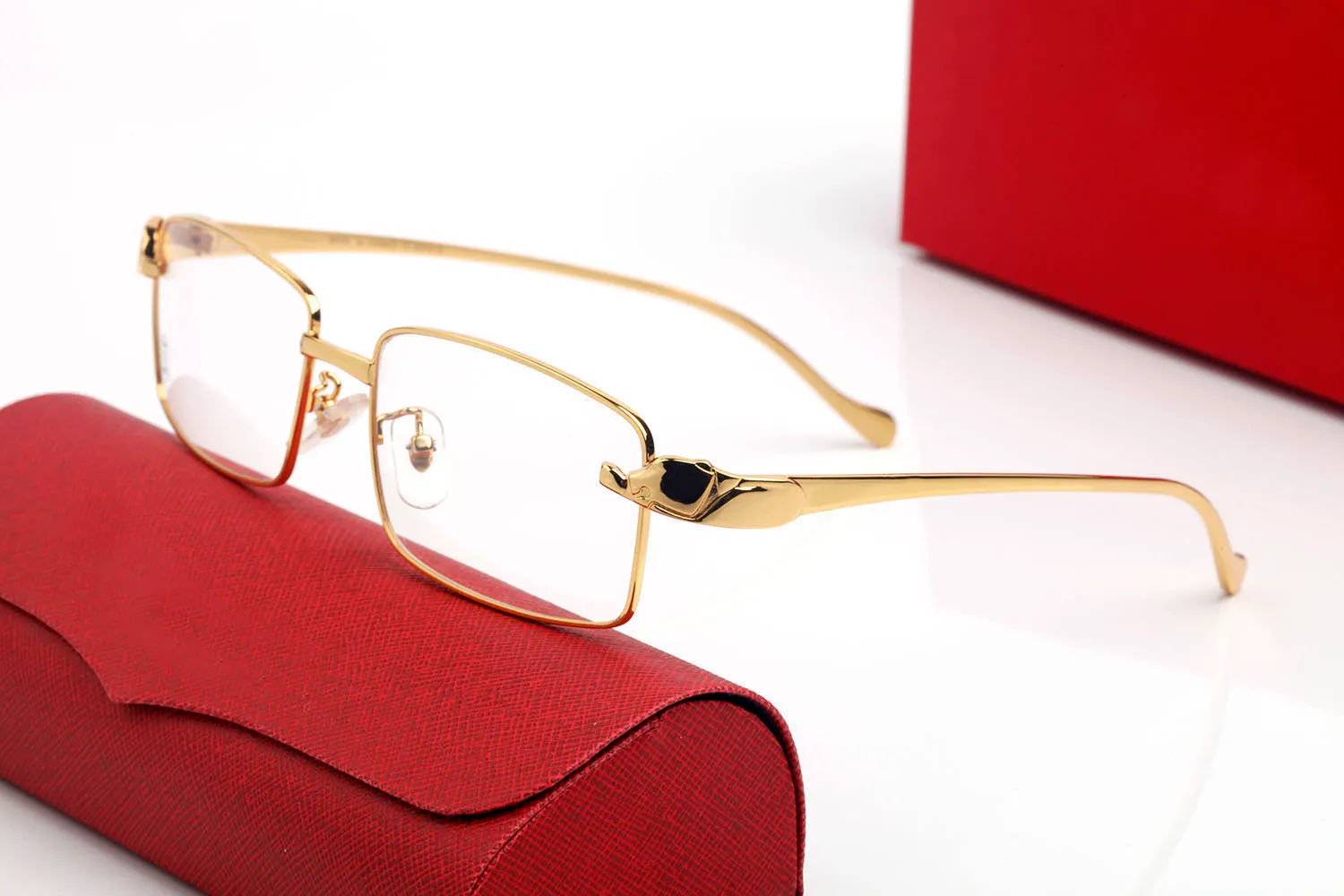 Lunettes de soleil rouges pour femmes la plus récente mode Cateye Reflection Mâle Eyeglass Femelle Men de soleil Lunes Soleil Bleu Black Gold Frames 3258