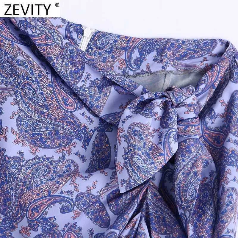 Zevidade Mulheres Vintage Cashw Nuts Imprimir Hem Irregular Sarong Saia Faldas Mujer Feminino Bowknot Voltar Zipper Saia Casual Qun800 210721