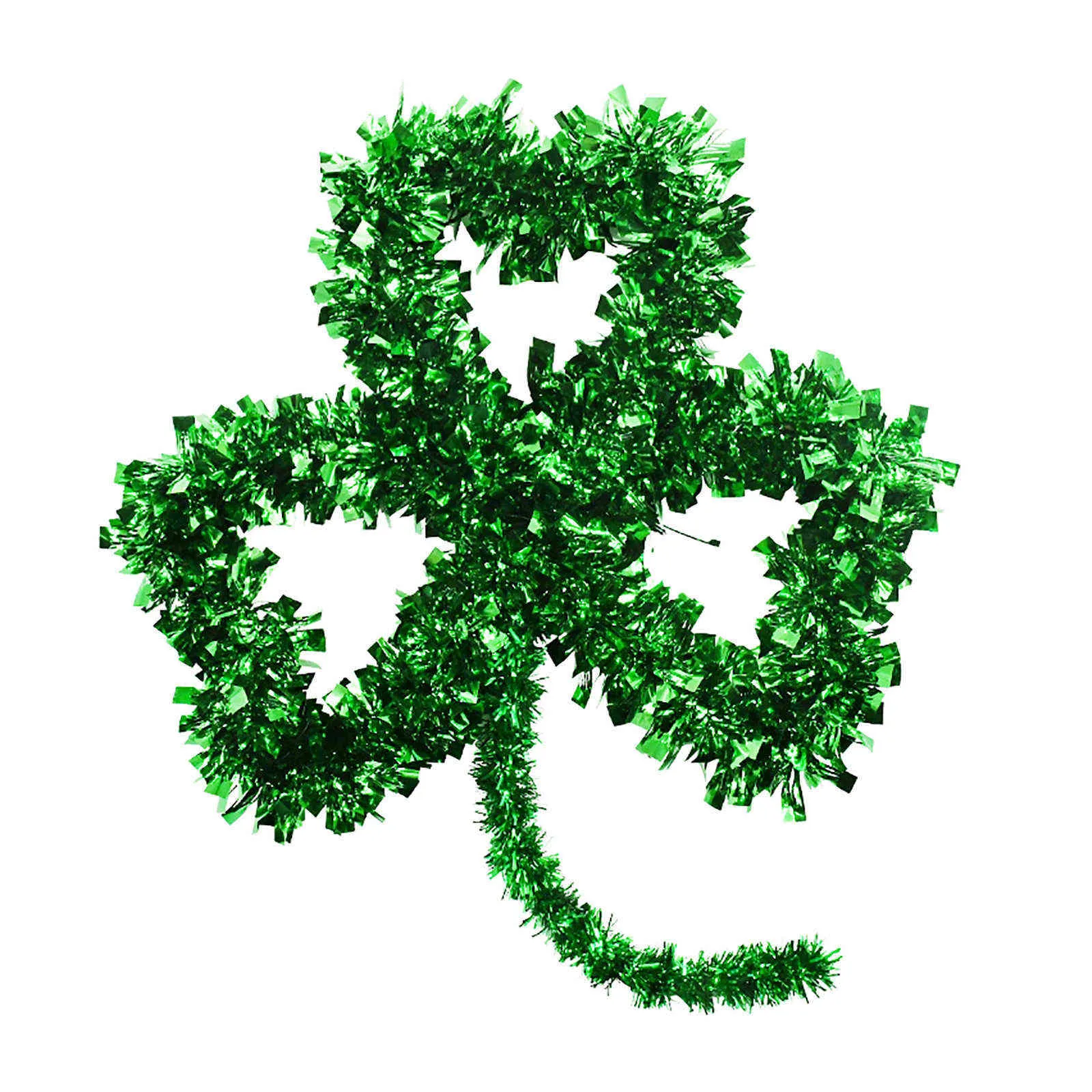 St. Patricks Day Kleeblatt-Kranz, irisches Kleeblatt, Tür- und Fenstergirlande, Anhänger, grüne Girlande, irische Tür- und Wanddekoration für Zuhause, Q0812