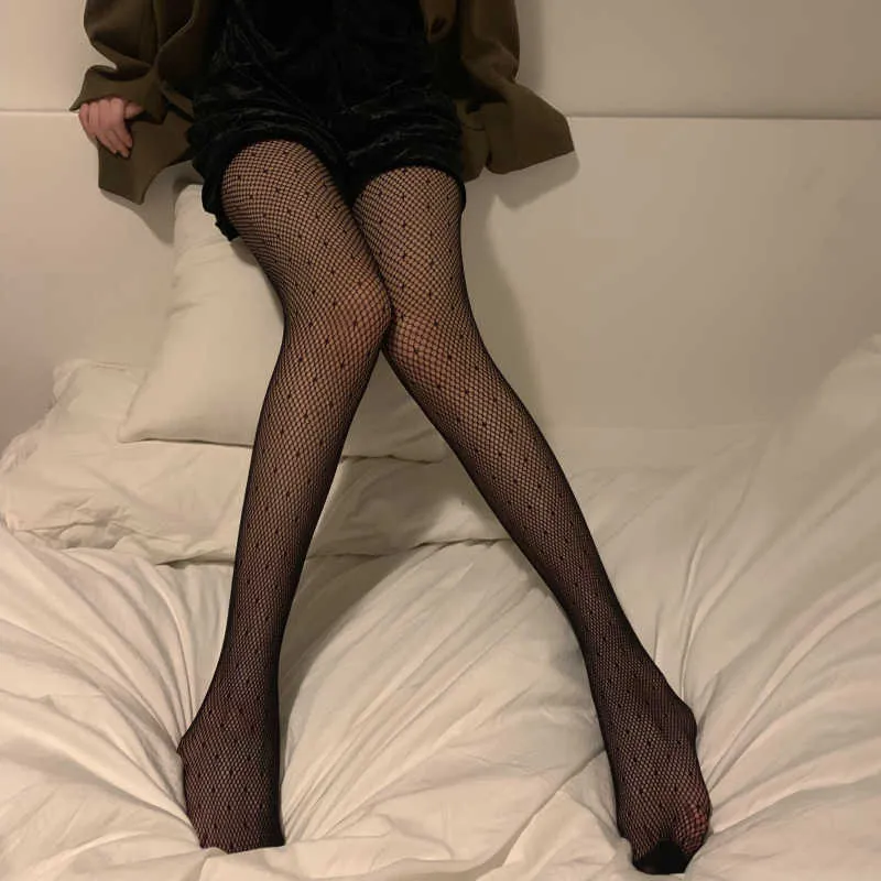Kadın Seksi Şeffaf Baskı Yazıtlar Mektup Naylon Tayt Vintage Desenli Dövme Külotlu Çorap Çorapları Kulübü Parti X0521
