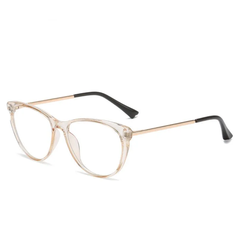 Zonnebrillen 49769 Plastic titanium anti -blauw licht retro kat oogglazen frame mannen vrouwen optische modecomputer brillen195j