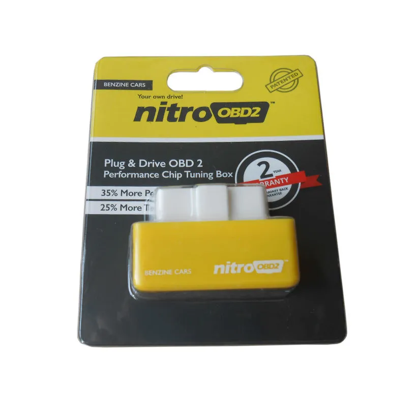 2021 Nowa wtyczka i napęd Nitroobd2 Performance Chip Tuning Box dla Benzyna Cars More Powertorque Nitro OBD2 Computer ECU