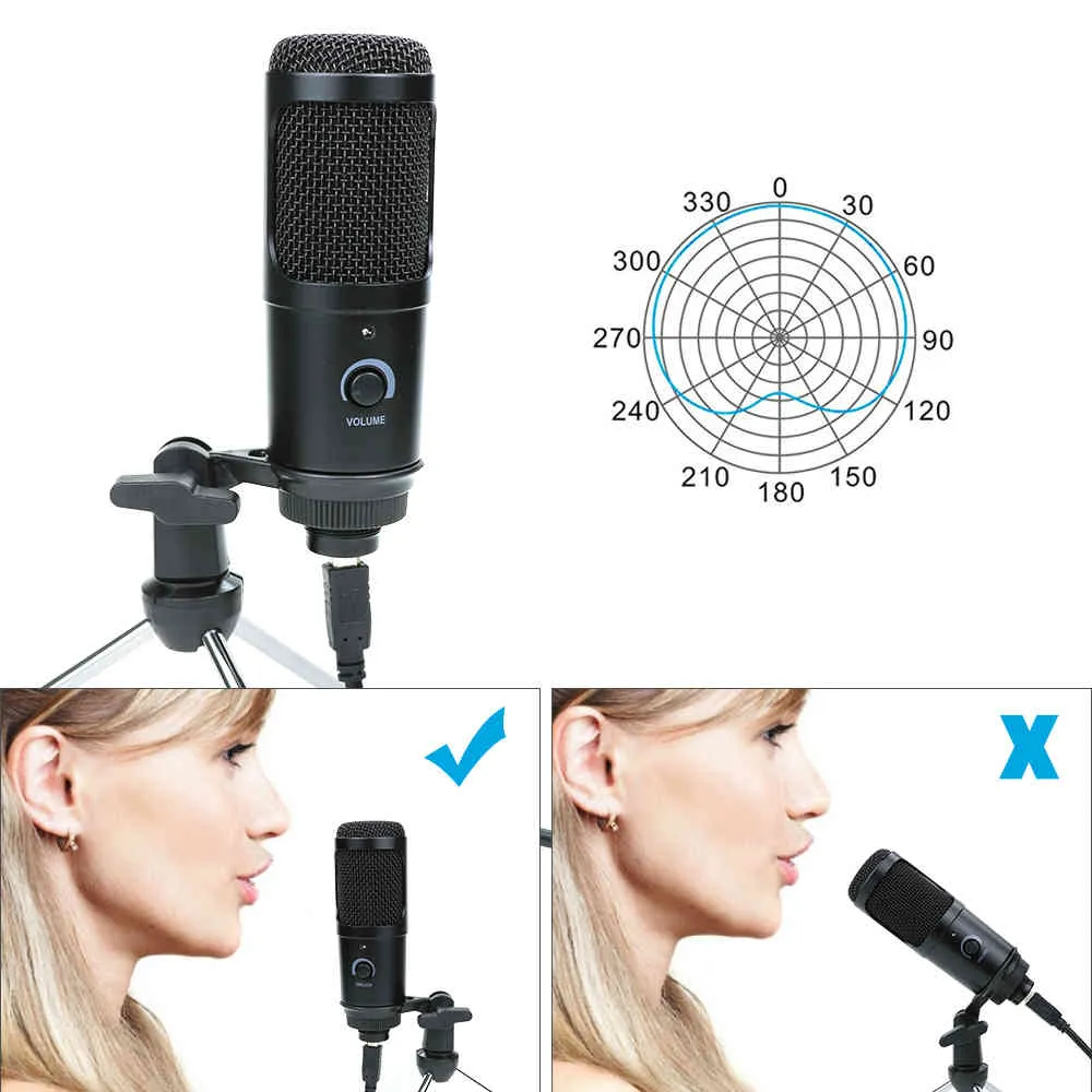 Professionnel USB K669 Microphone Microphone Microphone PC Compagnie PC Gaming YouTube Enregistrement STUDIO Streaming
