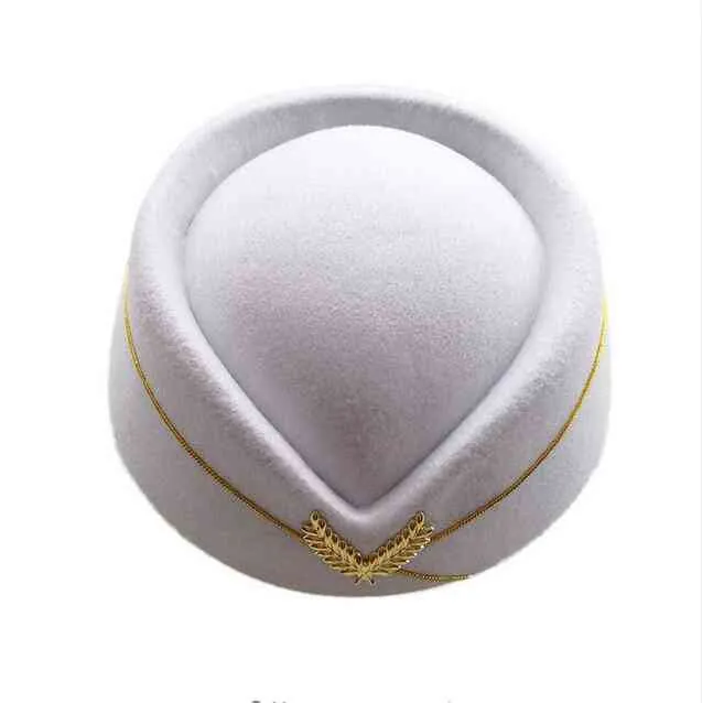 Air hôte Beret Wool Felt Base Cap Airline Stewards