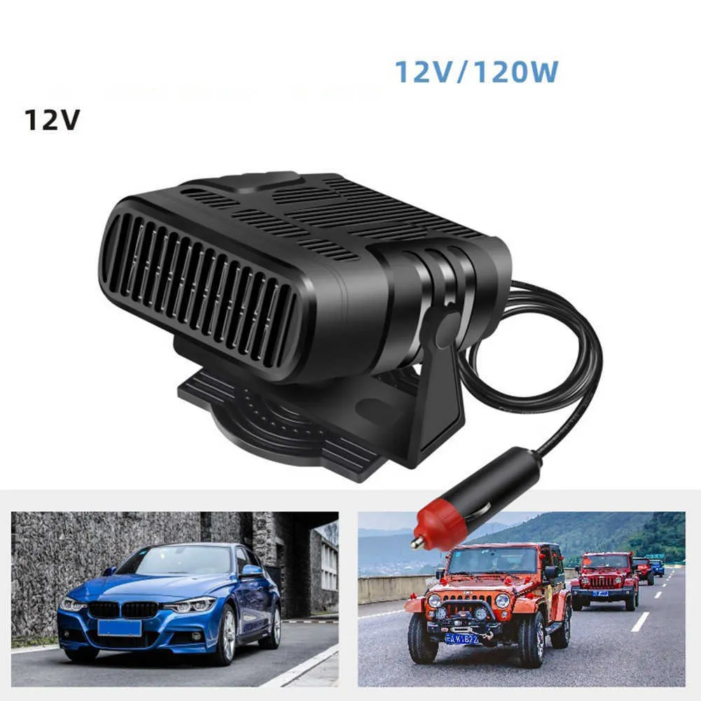 Novo aquecedor de carro 12/24v 500w portátil 360 ajustes 4 em 1 ventilador de refrigeração elétrico purificador de ar desembaçamento do pára-brisas