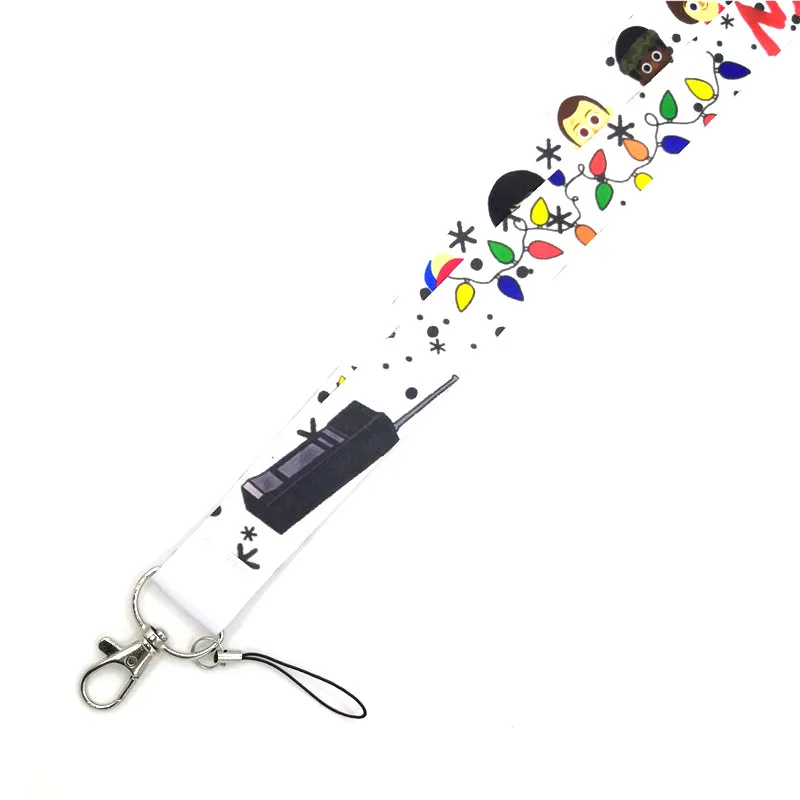 10 teile/los Fremde dinge 90er jahre mädchen DIY frauen kinder Hals Lanyard schlüsselanhänger Phone Strap ID Abzeichen Halter Seil schlüsselring cosplay