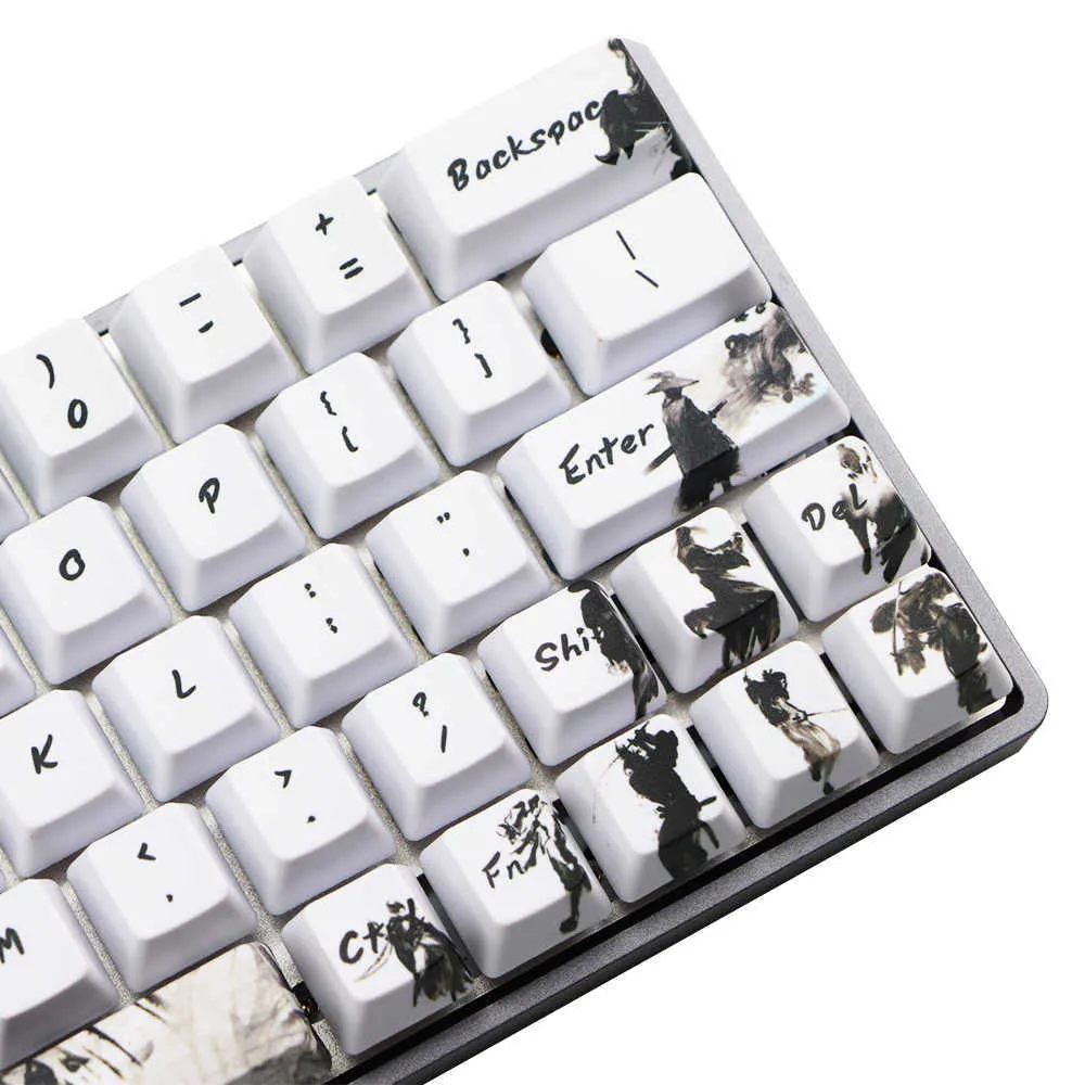 Dyesubbed PBT Keycap Profil OEM dla przełączników MX GH60 RK61ALT61ANNIE Poker GK61 GK64 DZ60 Keyboard Knight Erlant Keycaps 210615350225