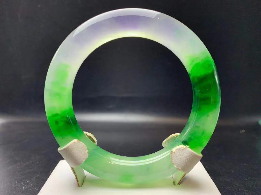 100% Real Myanmar Jade verde esmeralda pulseiras de jade rodada pulseira de jade pulseiras de jadeíte jóias259D