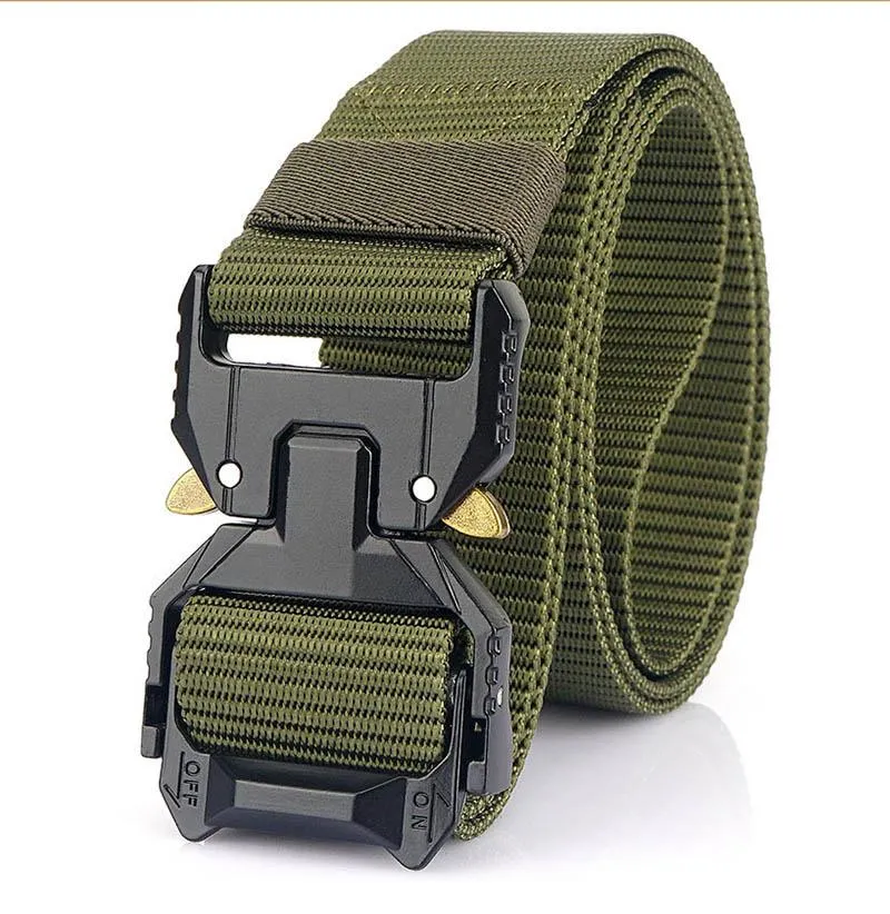 Belts Men 'Tactical Belt Hard Alloy snabbt låser upp pluggbart spänne 1200D Nylon Military Army Equipment270N