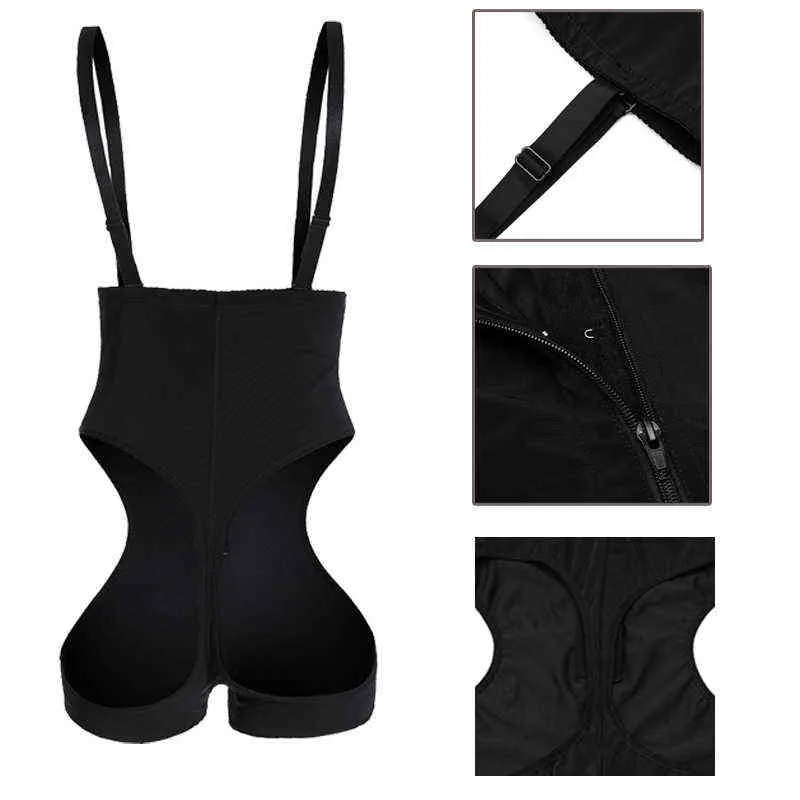 SEXYWG Butt Lifter Ventre Contrôle Culotte Butin Tirant Sous-Vêtements Corps Shaper Taille Formateur Corset Shapewear Plus La Taille 211218