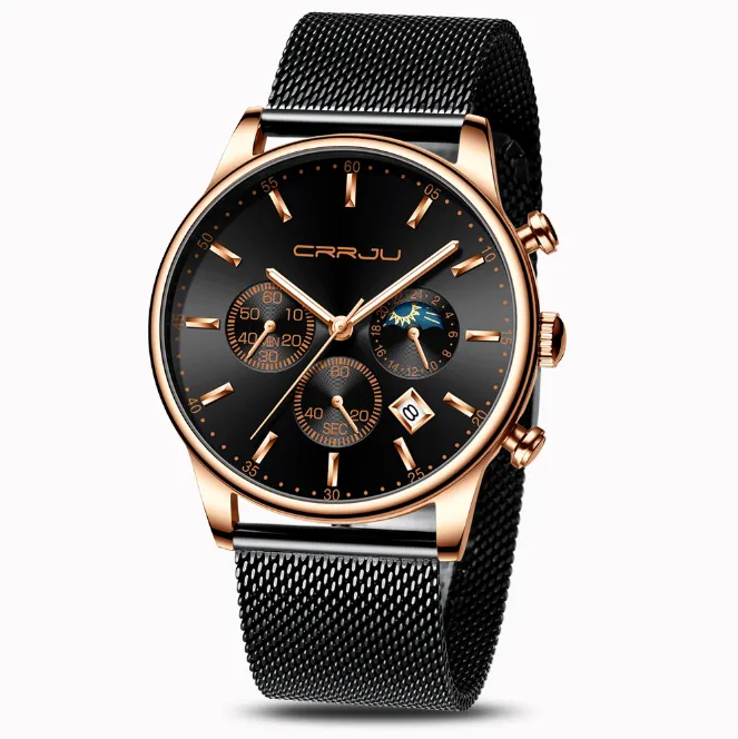CRRJU 2266 Quarz Herrenuhr Verkauf Casual Persönlichkeit Uhren Mode Beliebte Studenten Armbanduhren Mehrfarbig Choice216r