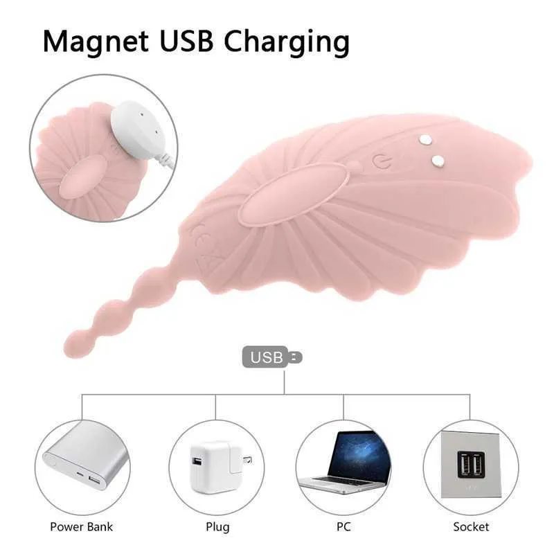 Invisible Sex Toys for Women Vbrator with Remote Control Stimulation Anal Plugs Adults Butterfly Panties Vibrating Egg P08163488727