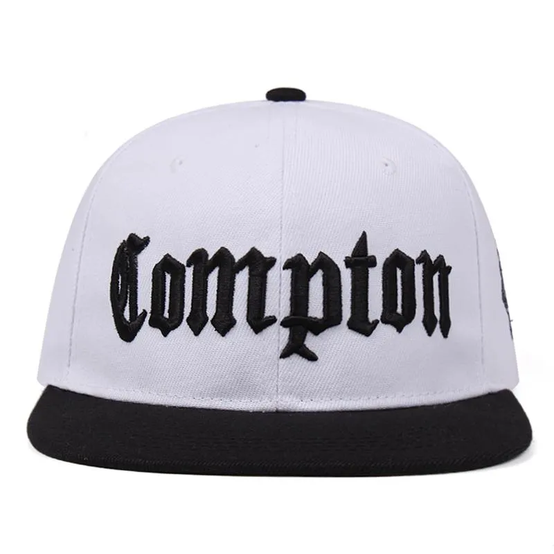 Бейсбольные кепки высокого качества с вышивкой Комптона, бейсболка в стиле хип-хоп, модная спортивная шапка на плоской подошве для унисекс, регулируемые шляпы для папы267C