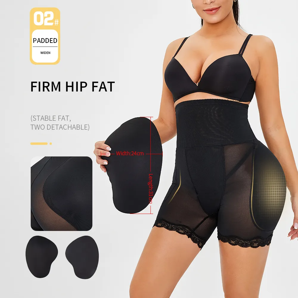 Seamless Women Butt Lifter Tummy Control Panties High Waist Hip Padded Panty Body Shaper Compression Thigh Slimmer Shapewear 210305287231