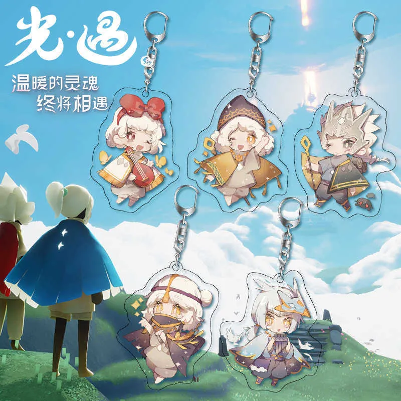 Ciel enfants de lumière périphérique acrylique porte-clés quille tête de champignon Kakashi périphérique jeu Doujin pendentif G1019
