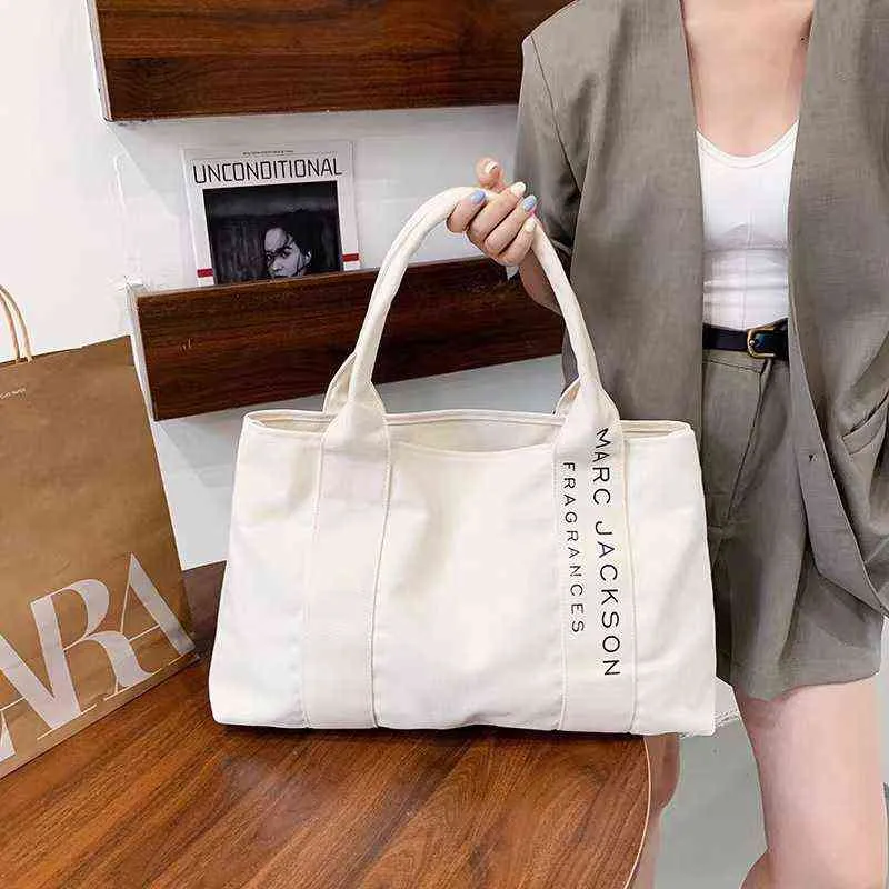 Sacos de compras Projeto Sacola de lona branca bolsas e bolsas moda feminina ombro grande viajar lamente luxo 220307