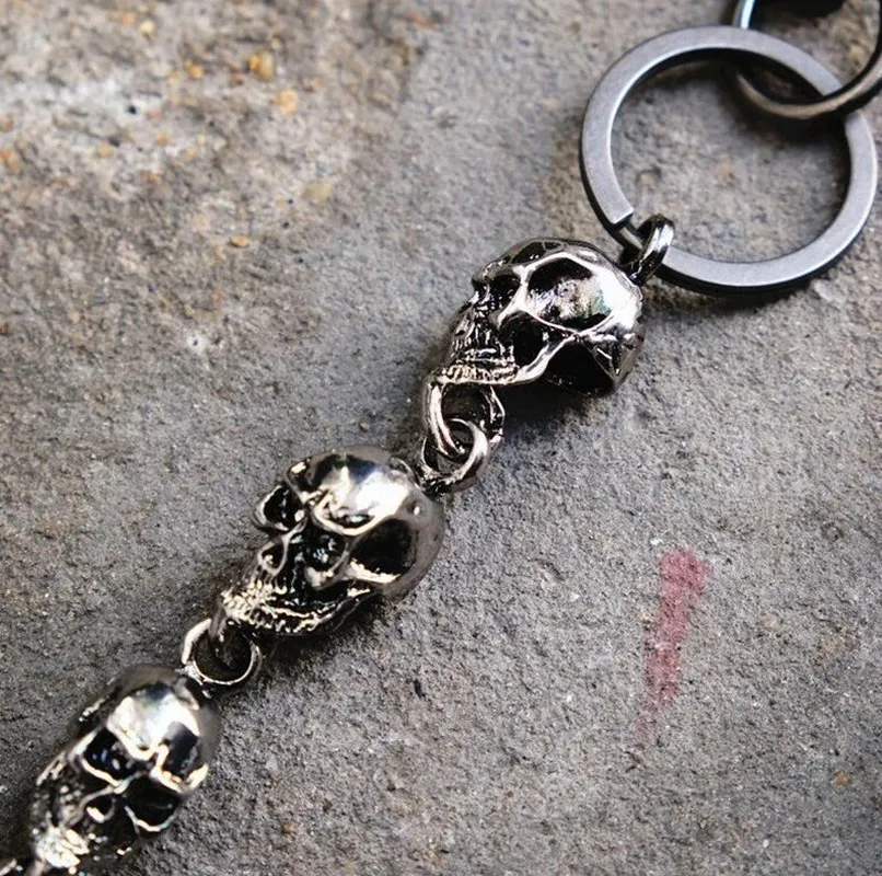 Domineering Heavy Waist Chain Wallet Keychain Rock Punk Skull Jeans s Clothing Jewelry Accessories