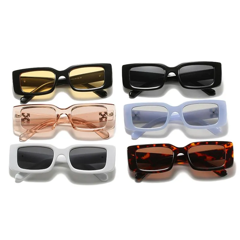 Sonnenbrille Designer kleiner großer Rahmen rechteckige Frauen FODE247N