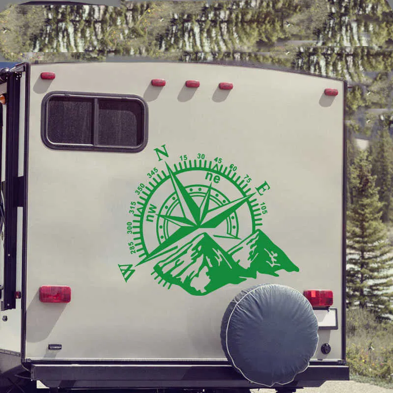 Comper RV Compass горы грузовик автомобиль наклейка приключения путешествия кемпинг автомобиль наклейка спальня винил домашнее декор 210705