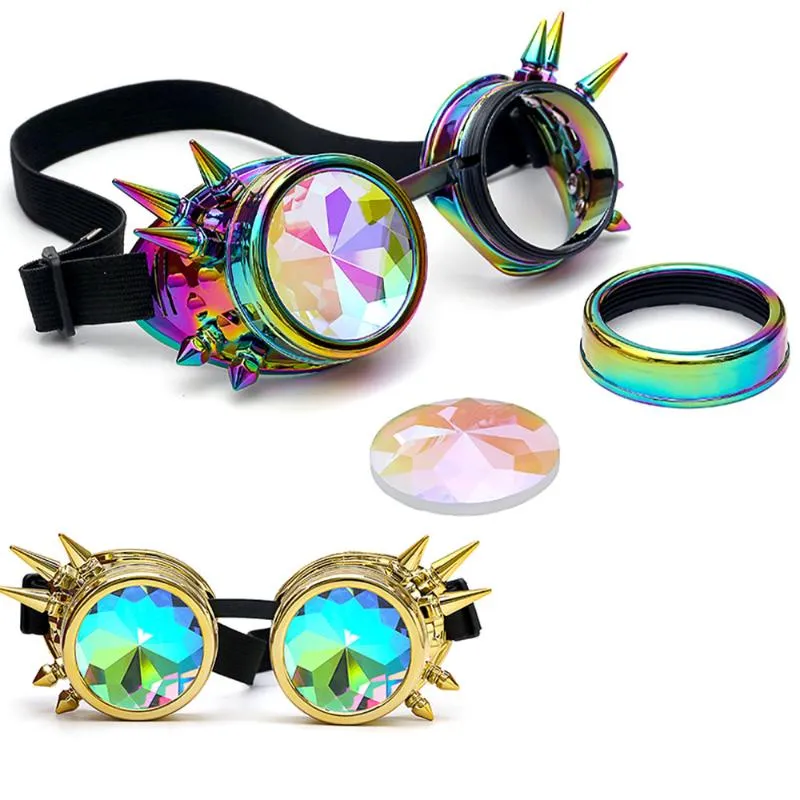 النظارات الشمسية Feitong Summer Women Men Punk Punk Colorful Glasses Party Party Edm Lensed Lens Outdoor Travel Sun272T