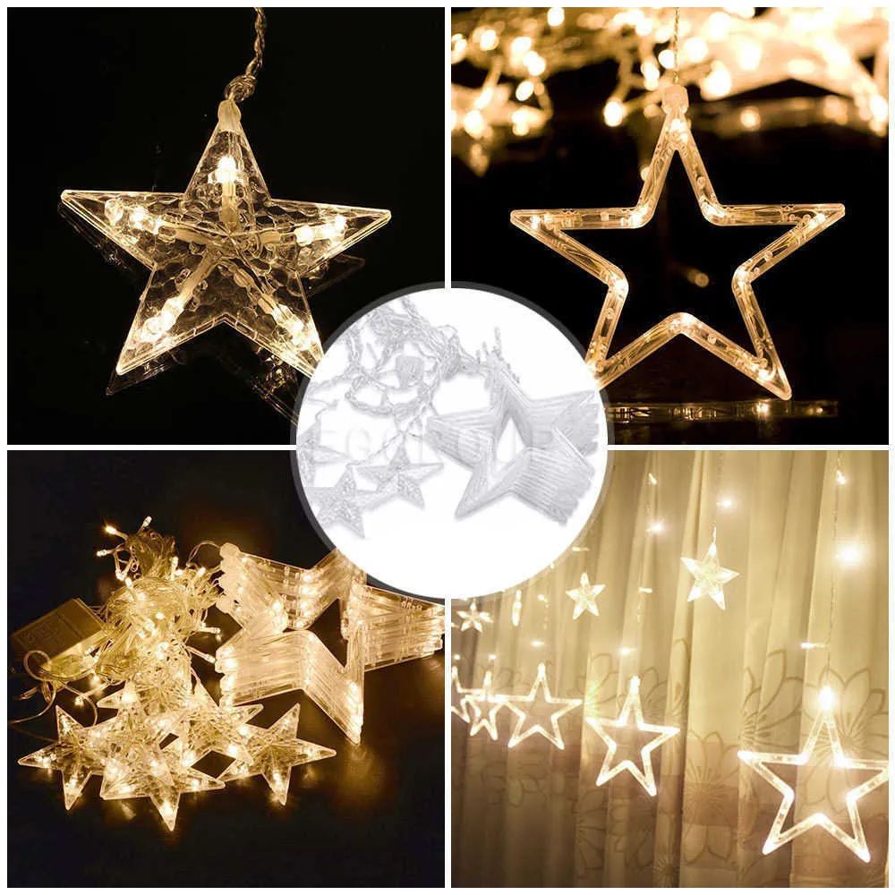 Mini Led Light &Star Shaped LED Fairy String s Battery Operated Holiday Christmas Party Wedding Decor Y0720