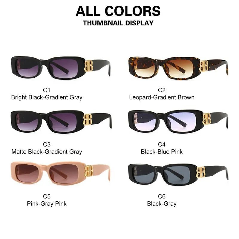 Sunglasses MADELINY Square Women Small Frame Designer Eyewear Unique Vintage Outdoor Gafas Bling Shades UV400 Men MA039328f