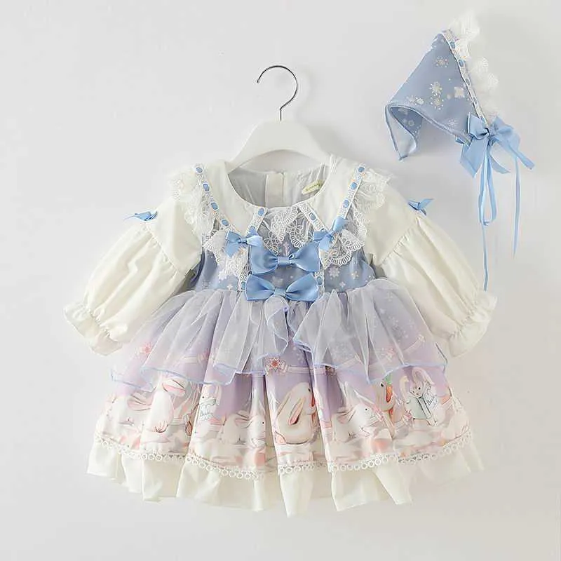 Abiti bambini in stile spagnolo ragazze Festa di compleanno Principessa Lolita Ball Gown Vestiti bambini E5326 210610