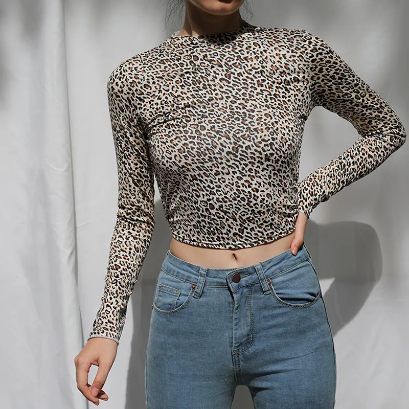 TVVovvin Snakeskin 패턴 섹시한 전체 슬리브베이스 Backless 여성 터틀넥 넥타이 레오파드 탑 얼룩말 인쇄 자른 티셔츠 탑스 N5C 210310