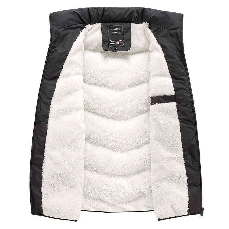 Abbigliamento invernale da uomo di grandi dimensioni Abbigliamento in lana morbida Gilet Giacche Cappotto senza maniche Moda Plus Size 8XL Gilet caldo maschile Gilet in pile Uomo 211120