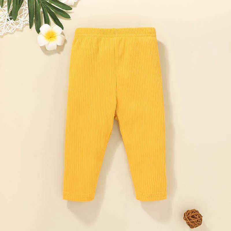 Conjuntos para niños de invierno Manga larga O Cuello Estampado floral Vestido amarillo Pantalones sólidos Lindo 2 unids Niñas Ropa para niños 0-2T 210629