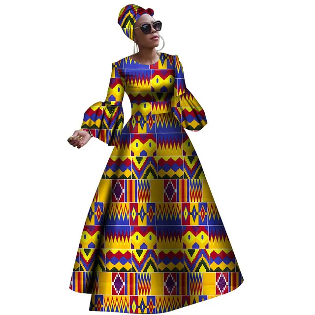 2021 Vestidos robes africaines pour femmes Dashiki élégant robe de soirée grande taille sans bretelles vêtements traditionnels africainsWY2868