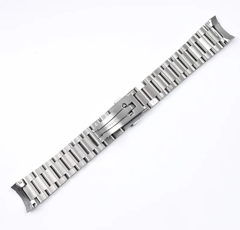 Armbandsrem för taggheuer -serien Solid rostfritt klocktillbehör Band 22mm Steel Silver Matte Texture246y