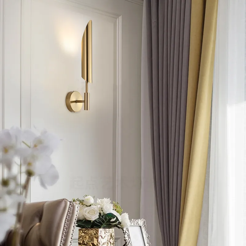 モダンなLEDウォールランプシンプルな金の屋内照明灯装置は、生きているダイニングベッドルームの浴室の装飾のための北欧のノルディッククリエイティブライト216H