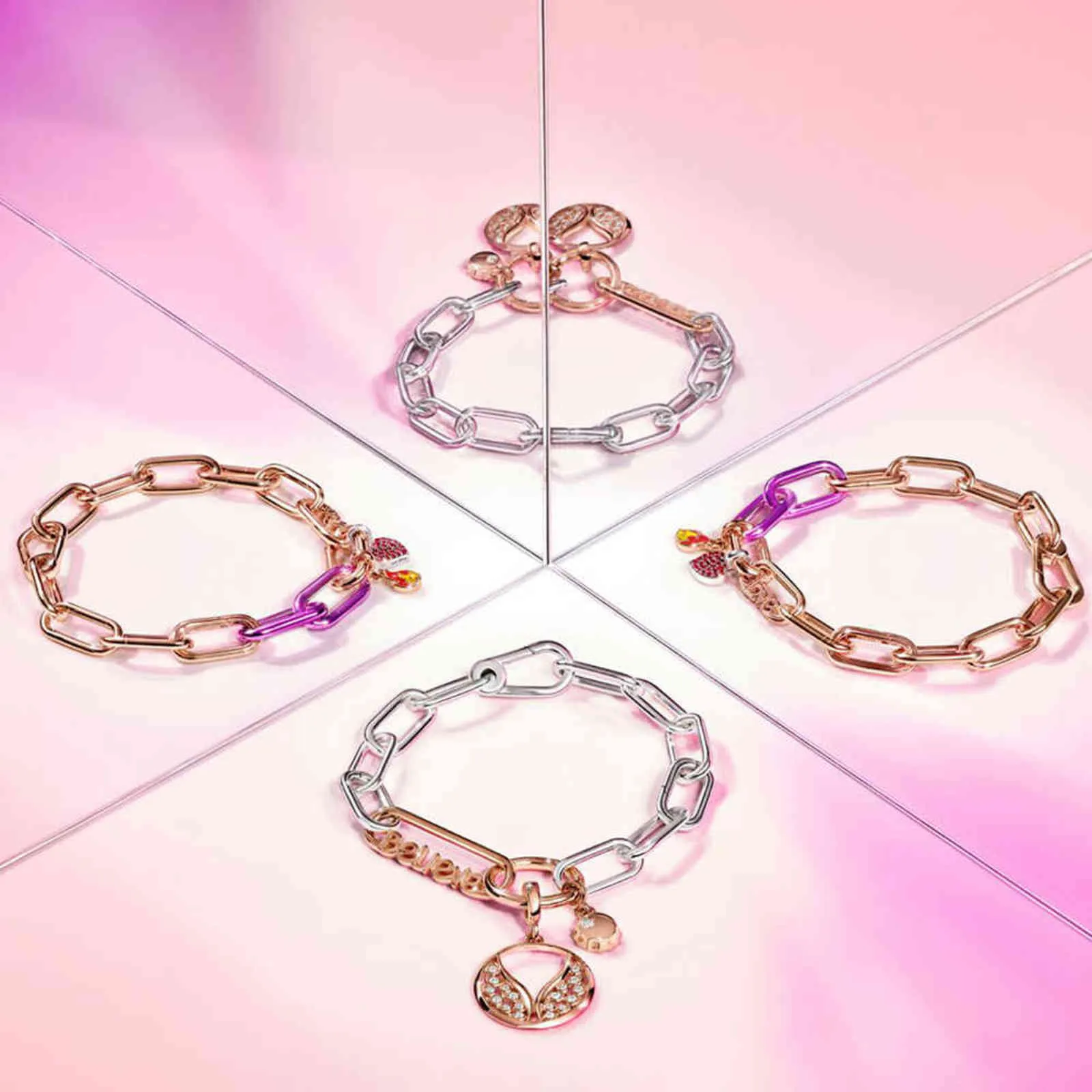 Yeni Sıcak Fine Mücevher Kadınları Orijinal Me Serisi Boncuklar Bilezik DIY Takımları Plata De Ley 925 STERLING Gümüş Accessorie5453010